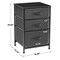Sorbus Nightstand with 3 Drawers - Furniture Storage for Bedroom, Closet, Office Organization - Steel Frame, Wood Top, Pastel Fabric Bin